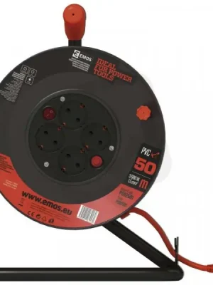 Sleva Prodlužovací kabel na bubnu 4 zásuvky 50M 1,5MM PVC SCHUKO s vypínačem Emos