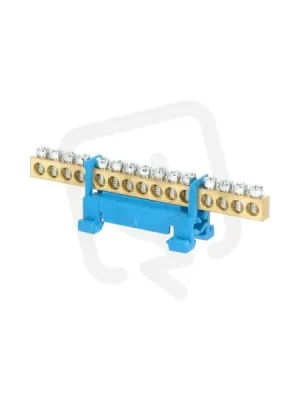 Tovární Cena Můstek N 15 (svorkovnice 15x16mm2) nekrytý IP00 modrý 63A na DIN ELEMAN 1000008