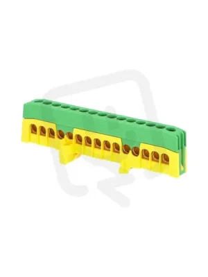 Můstek PE 15-F2 (svorkov. 15x16mm2) krytý IP20 zeleno-žlutý 63A na DIN 1001320 Oblíbený