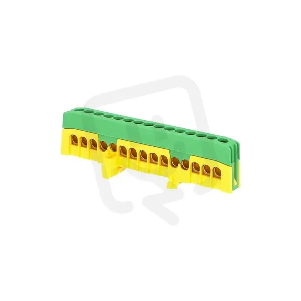 Můstek PE 15-F2 (svorkov. 15x16mm2) krytý IP20 zeleno-žlutý 63A na DIN 1001320 Oblíbený