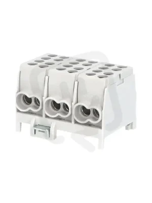 Akce Rozbočovací svorkovnice HLAK 25 3/6 S 100A 3pól. AL/CU IP20 šedá na DIN 1000294