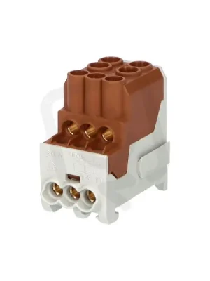 Blok pro rozdělení fází UVB 100 L B 1pól. 101A 1000V hnědý na DIN 1003200 Nejprodávanější