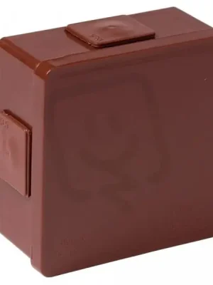 001-02 Instalační krabice 86x86 IP55 s gum. průchodkami víčko systém klik hnědá Vrácení Zdarma