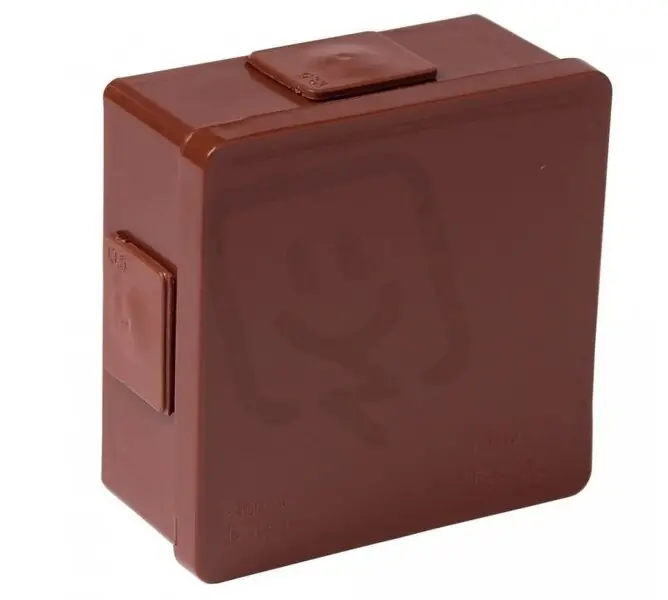 001-02 Instalační krabice 86x86 IP55 s gum. průchodkami víčko systém klik hnědá Vrácení Zdarma