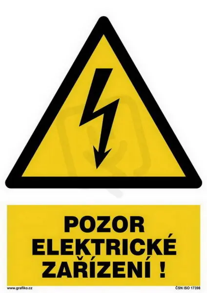 Nejlepší Volba Pozor elektrické zařízení, fólie 105x74, W012-01.SB