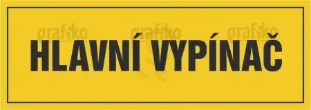 Vysoce Kvalitní Grafiko 7.0216.SQ Nálepka Hlavní vypínač 11x35 žlutá