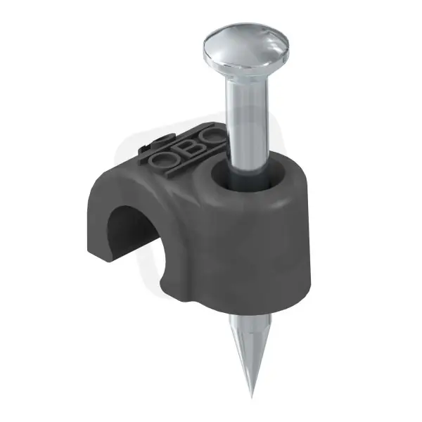 Poslední Šance OBO 2007 25 SW Příchytka ISO-Nagel-Clip, 7mm, L25, sytě černá Polypropylén, PP