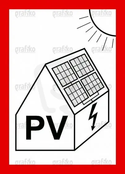Označení FVE na budově fólie 148x105, GRAFIKO 7.4182.SC Nová Kolekce
