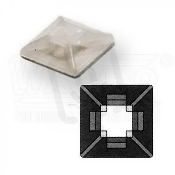 Nejlepší Cena WAPRO M-AS-12 samolepící příchytky pro pásky do šířky 3,2mm,12,5x12,5mm,přírodní