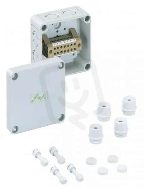 Skříň pro řadové svorky RKK 4/08-8x4mm2 šedá IP54/IP66 IK07 SPELSBERG 60640401 Nejlepší Volba
