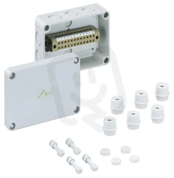 Skříň pro řadové svorky RKK 4/15-15x4mm2 šedá IP54/IP66 IK07 SPELSBERG 61240401 Sezónní Sleva