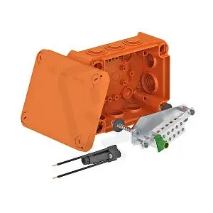 Autentický OBO T 100 ED 6-6 F Odbočné krabice pro zachování funkčnosti 150x116x67 oranžová