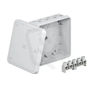 OBO A 14 5 Odbočné krabice se svorkovnicí 100x100x38 světle šedá Polyetylén PE Finální Výprodej