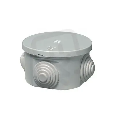 Tovární Cena Rozbočovací krabice na omítku, IP44, pr. 80x40mm, šedá HL SYSTEM HL 400C2