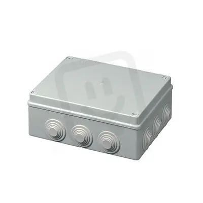Rozbočovací krabice na omítku, IP55, 190x140x70mm, šedá HL SYSTEM HL 400C6 Výhodná Nabídka