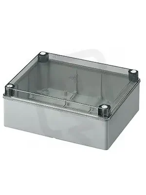 Rozbočovací krabice na omítku, průhledné víko, IP56, 240x190x90mm, šedá HL 420C7 Nová Kolekce