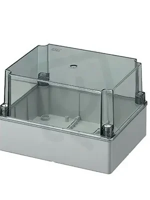 Rozbočovací krabice na omítku, průhledné vysoké víko, IP56, 190x140x140mm, šedá Cenový Hit