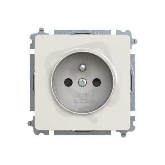 Zásuvka ABB SWING s ochranným kolíkem, s clonkami světle šedá 6619G-A06357 S1 Top Prodej