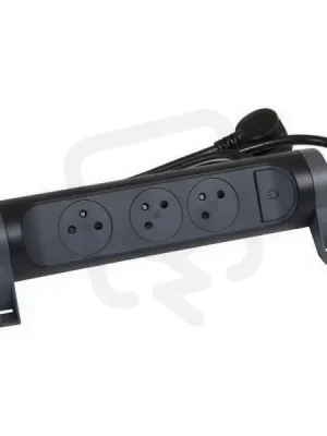 PRODLUŽOVACÍ PŘÍVOD 3X2P+T KABEL 1,5 M VYP/ZAP ČERNÁ/TMAVĚ ŠEDÁ LEGRAND 049445 Nejlepší Cena