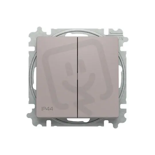 Časově Omezené Sériový přepínač ABB ZONI s krytem, řazení 5, IP44, greige 3559T-A05940 244