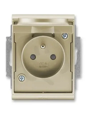 Expresní Doručení Zásuvka ABB TIME s ochr. kolíkem clonky IP44 šampaňská 5518E-A02999 33