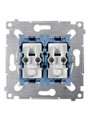Dvojitý křížový spínač (přístroj) 10AX, 250V~ řazení 7+7 KONTAKT SIMON SW7/2XM Ověřený