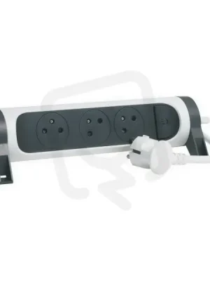 PRODLUŽOVACÍ PŘÍVOD 3X2P+T, KABEL 1,5 M, VYP/ZAP, BÍLÁ/TMAVĚ ŠEDÁ LEGRAND 049443 Speciální Cena