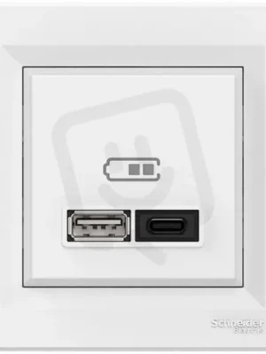 Koupit Online ASFORA Dvojitá USB A+C rychlonabíječka 3A 45W, bílá SCHNEIDER EPH2700421
