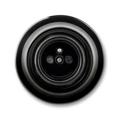 Zásuvka ABB DECENTO s ochr. kolíkem (typ 6619) černá (porcelán) 6619K-C06347 N Nízká Cena