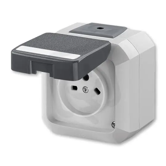 Zásuvka ABB VARIANT plast, vzor K, IP54, šedá 5515N-C05525 S Originální