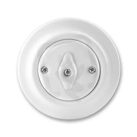 Hit Sezóny Střídavý přepínač ABB DECENTO otočný bílá-porcelán 3560K-C06345