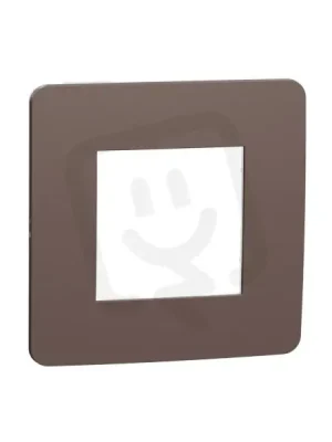 Akční Cena Krycí rámeček NOVÁ UNICA STUDIO COLOR jednonásobný, Chocolate/Černý
