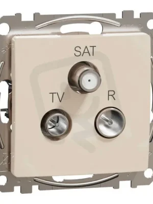 Sedna D/E TV-R-SAT zásuvka koncová 4dB, Béžová SCHNEIDER SDD112481 Vysoce Kvalitní