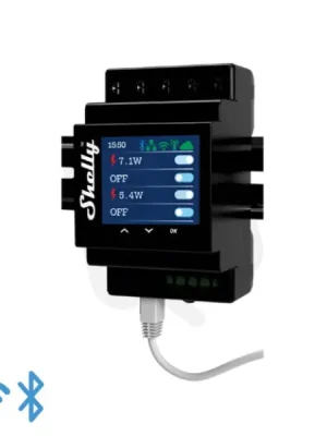 Spínací modul na DIN lištu SHELLY PRO 4PM s měřením spotřeby, LAN,Wifi,Bluetooth Nejlepší Cena
