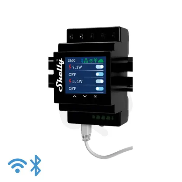 Spínací modul na DIN lištu SHELLY PRO 4PM s měřením spotřeby, LAN,Wifi,Bluetooth Nejlepší Cena