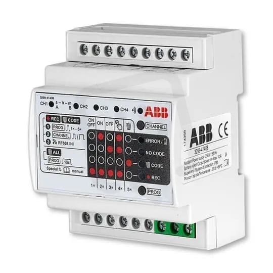 ABB Přístroj Rf 3299-41408 Přijímač RF spínací,4násobný,řadový,868 MHz Cenová Bomba