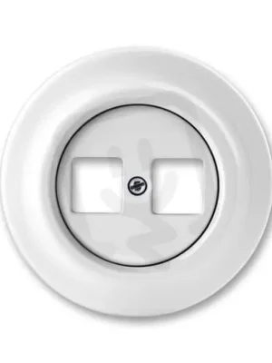 Omezená Nabídka ABB DECENTO Zásuvka komunikační dvojnásobná bílá-porcelán 5014K-C01018