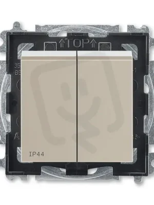 Výprodej Sériový přepínač ABB LEVIT řazení 5, IP44, macchiato/bílá 3559H-A05940 18