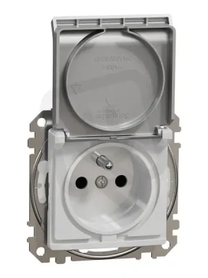 Akční Nabídka Sedna D/E Zásuvka 230V 16A IP44 šroubová, Aluminium SCHNEIDER SDD213013