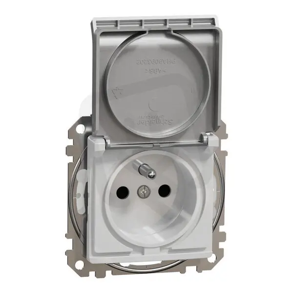 Akční Nabídka Sedna D/E Zásuvka 230V 16A IP44 šroubová, Aluminium SCHNEIDER SDD213013