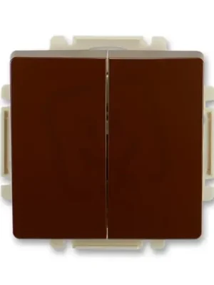 Přepínač ABB SWING dvojitý, řazení 6+6, s krytem, hnědá 3557G-A52340 H1 Pouze Dnes