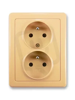 Dvojzásuvka ABB SWING s ochrannými kolíky béžová 5512G-C02349 D1 Značkový