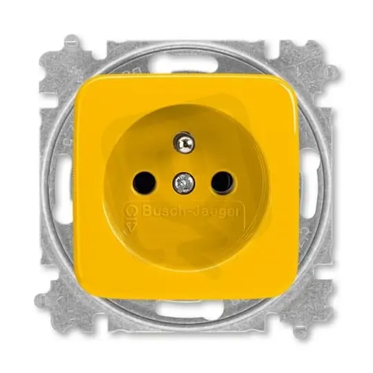 ABB REFLEX Zásuvka chráněná bezšroubová žlutá 5519B-A02347 Y Nová Kolekce