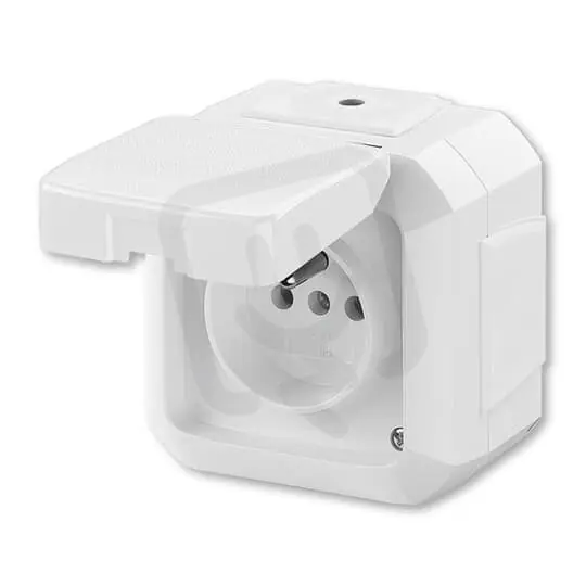 Levný Zásuvka ABB VARIANT s víčkem pro průběž. montáž IP54 bílá 5518N-C02540 B