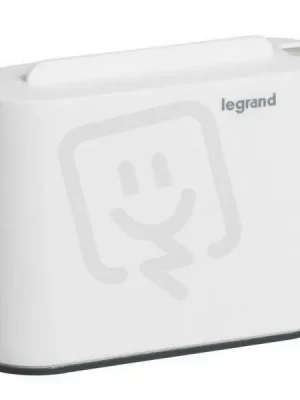 Levný NABÍJECÍ ADAPTÉR 2X2P/USB A+C, BÍLÁ/TMAVĚ ŠEDÁ LEGRAND 049401