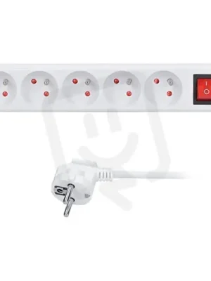 5z prodlužovací přívod, 1,5m, 3 x 1mm2, bílý, vypínač SOLIGHT PP50 Časově Omezené
