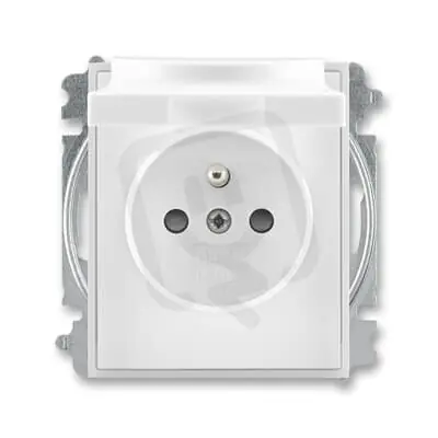 Akční Nabídka Zásuvka ABB ELEMENT/TIME s ochr. kolíkem bílá/ledová bílá 6619E-A06397 01