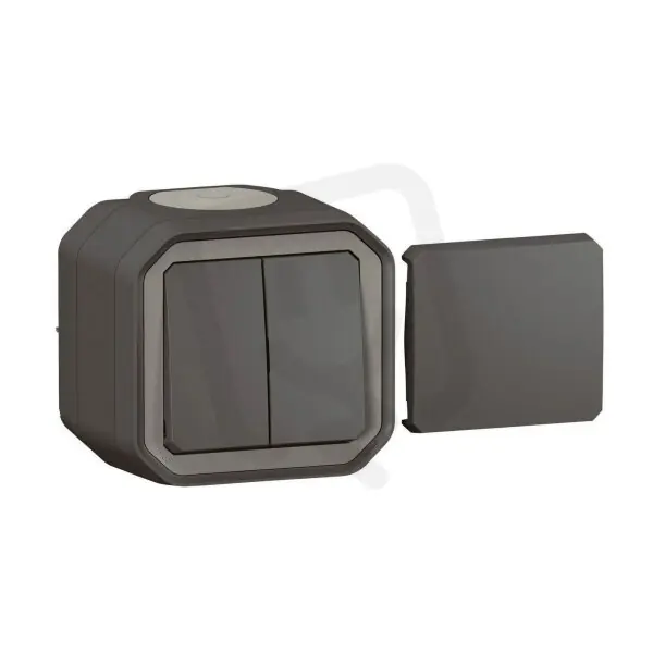 NOVÉ PLEXO IP55 MULTIFUNKČNÍ SPÍNAČ/TLAČÍTKO 5V1 ANTRACIT LEGRAND 069789L Sezónní Sleva