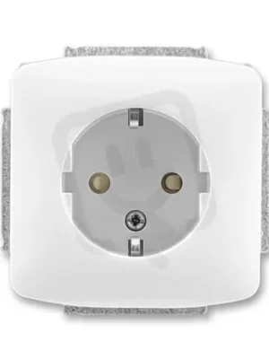 ABB 5518A-A3459 BxZásuvka 1násobná s ochrannými kontakty(podle DIN),s clonkami Tovární Cena
