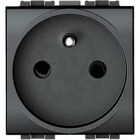BTICINO LIVINGLIGHT ZÁSUVKA 2P+T AUTOMATICKÉ SVORKY ANTRACIT L4142AN Rychlé Dodání